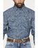Image #3 - Cody James Men's FR Denim Paisley Long Sleeve Snap Shirt, Indigo, hi-res