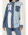 Image #3 - Wrangler Retro Women's Color Block Denim Long Sleeve Snap Western Shirt, Blue, hi-res