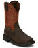 Image #1 - Justin Men's Ricochet Waterproof Western Work Boots - Composite Toe Met Guard, Dark Brown, hi-res