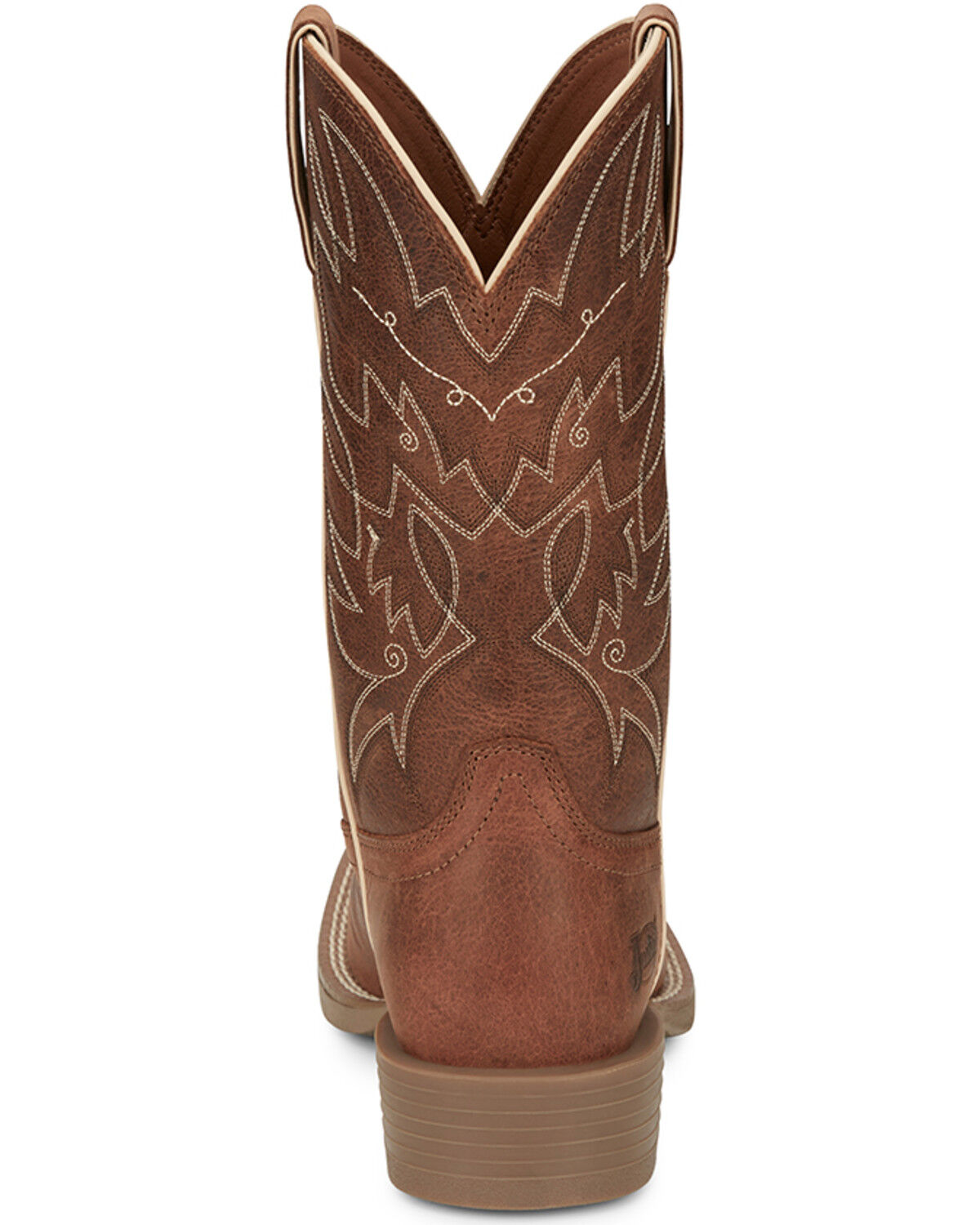 Image #5 - Justin Women's Halter Western Boots - Broad Square Toe, Cognac, hi-res