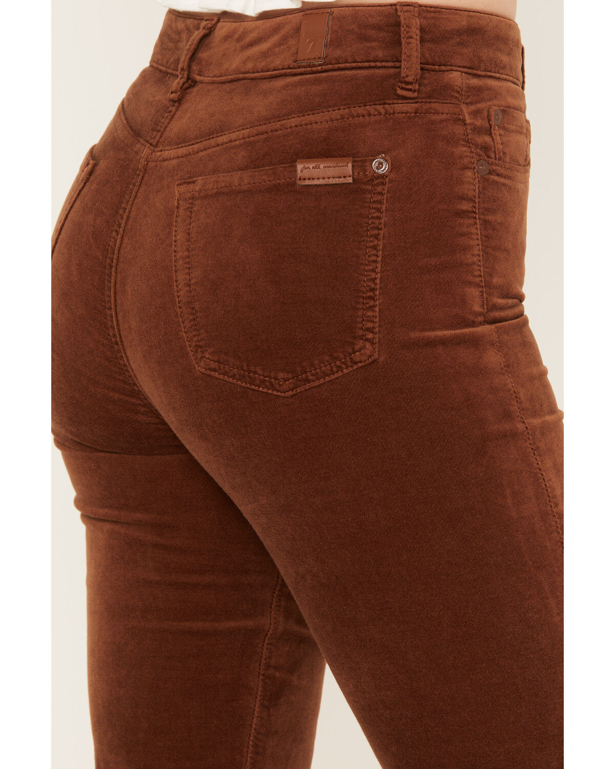 Image #4 - 7 For All Mankind Women's High Rise Velvet Lisha Bootcut Jeans, Camel, hi-res