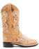 Shyanne Girls' Little Lasy Western Boots - Wide Square Toe, Tan, hi-res