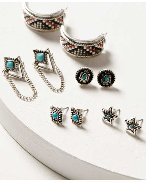 Image #1 - Idyllwind Women's Courtland Earring Set - 5-Piece, Silver, hi-res