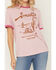 Image #6 - Idyllwind Women's Armadillo Short Sleeve Graphic Ringer Tee, Dark Pink, hi-res
