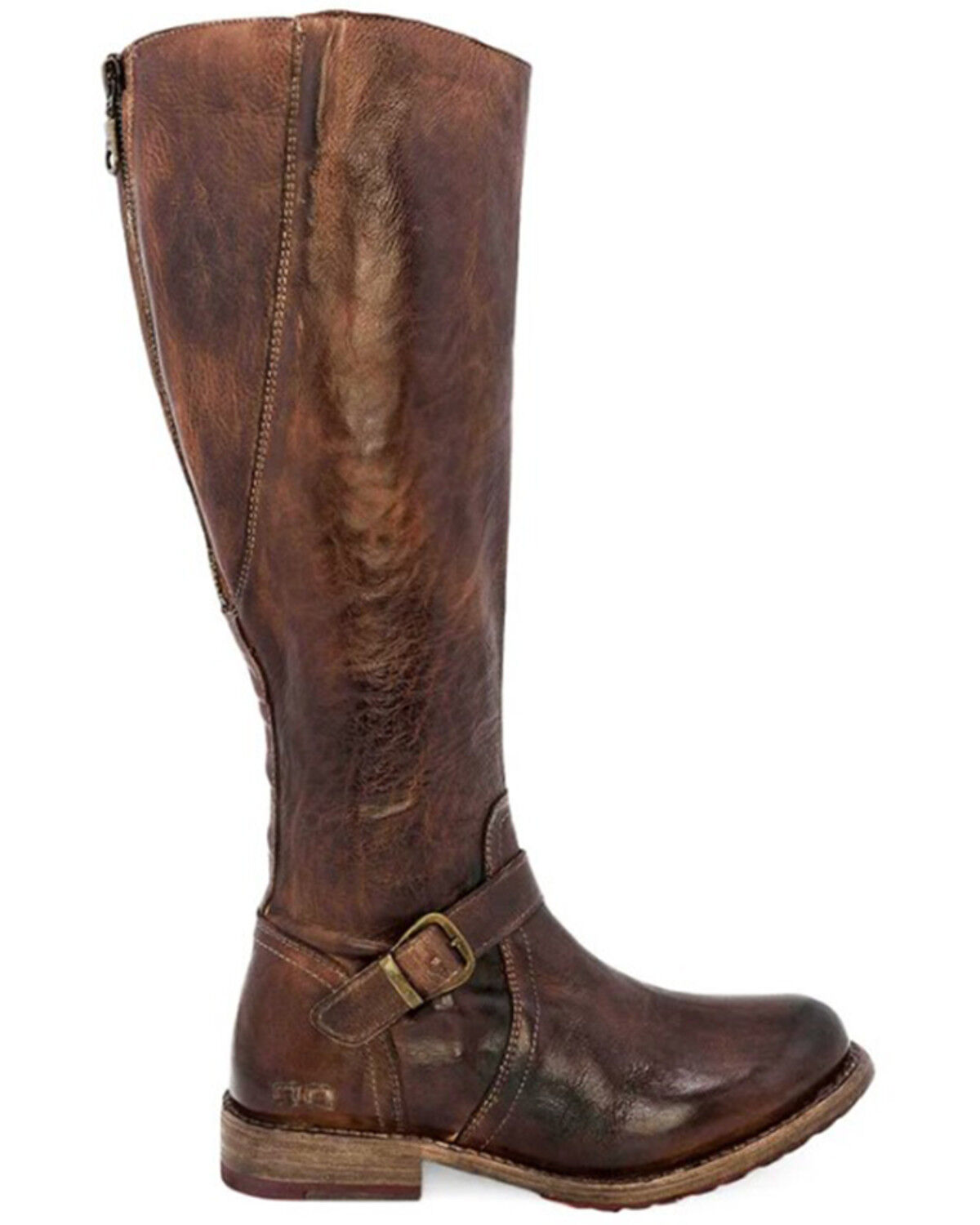 Image #2 - Bed Stu Women's Glaye Wide Calf Tall Fashion Boots - Round Toe, Brown, hi-res