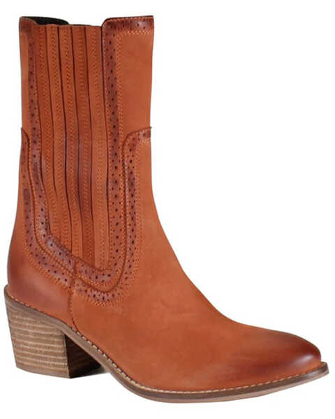 Image #1 - Diba True Women's Morning Dew Mid Calf Boots - Round Toe , Red, hi-res