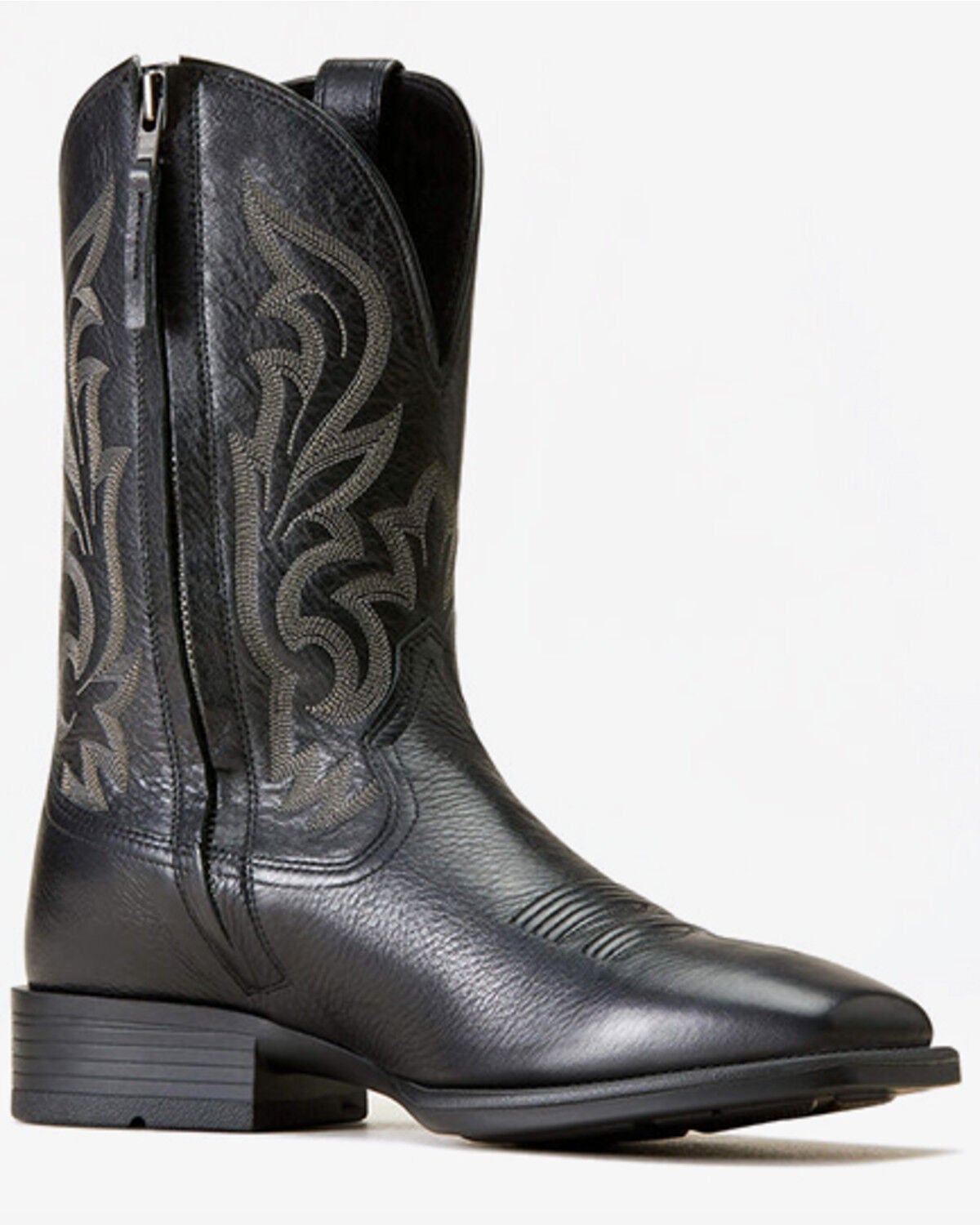Image #1 - Ariat Men's Ultra Performance Western Boots - Broad Square Toe, Black, hi-res