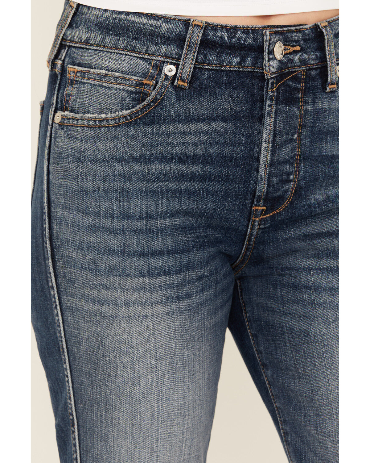 Image #2 - Ariat Women's Bridle Dark Wash High Rise Slim Straight Stretch Denim Jeans, Dark Wash, hi-res