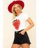Bandit Brand Women's Cowboy Lovin' Graphic Short Sleeve Tee, White, hi-res