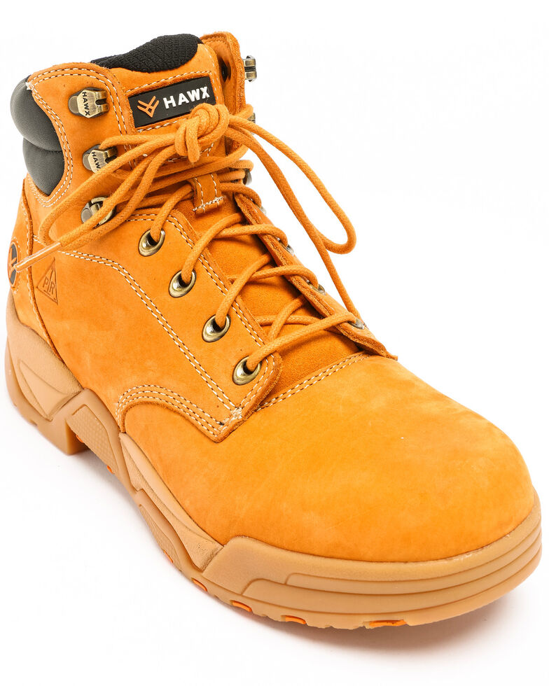 Hawx Men's Wheat Enforcer Lace-Up Work Boots - Round Toe, Wheat, hi-res