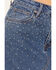 Image #2 - Rock & Roll Denim Women's Medium Wash Rhinestone Studded Maxi Skirt, Medium Wash, hi-res
