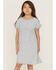 Image #1 - Hayden Girls' Ruffle Sleeve Swiss Dot Tunic Mini Dress, Blue, hi-res