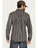 Image #5 - Brothers and Sons Men's Atascosa Plaid Print Long Sleeve Button-Down Western Shirt, Black, hi-res