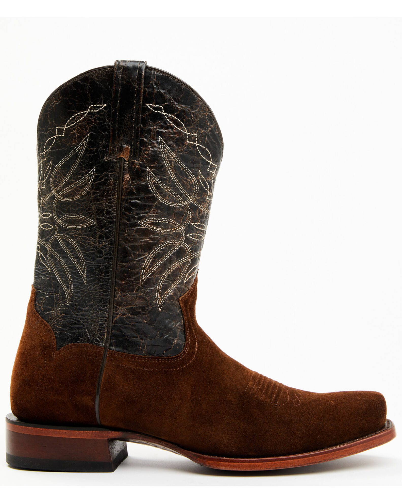 Suede square toe cowboy boots hot sale
