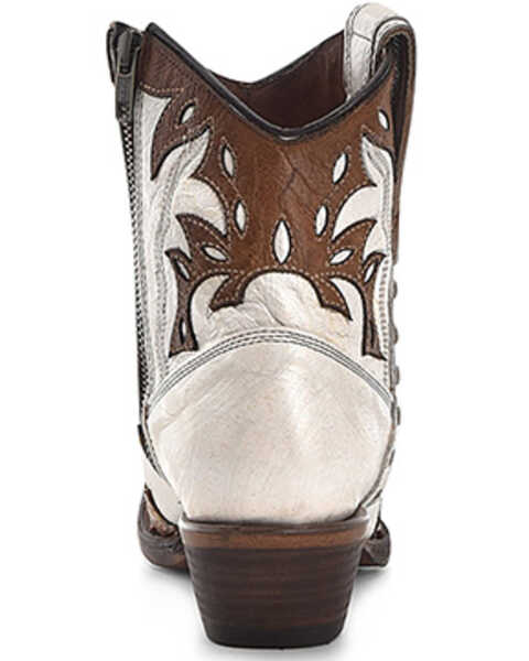 Image #4 - Corral Women's Outlay Western Booties - Snip Toe , White, hi-res