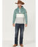 Image #2 - Wanakome Men's Colorblock Rivera Hooded Pullover Sweatshirt, Sage/brown, hi-res