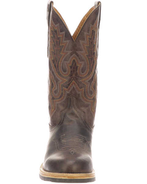 Image #5 - Lucchese Men's Rusty Western Boots - Round Toe, Dark Brown, hi-res