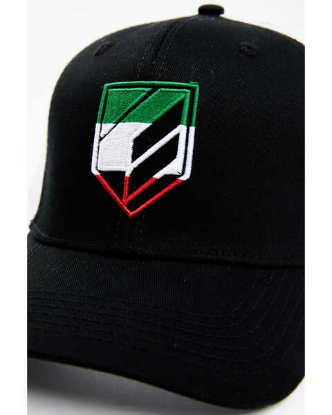 Image #2 - RANK 45® Men's Mexico Flag Shield Patch Mesh-Back Ball Cap , Black, hi-res