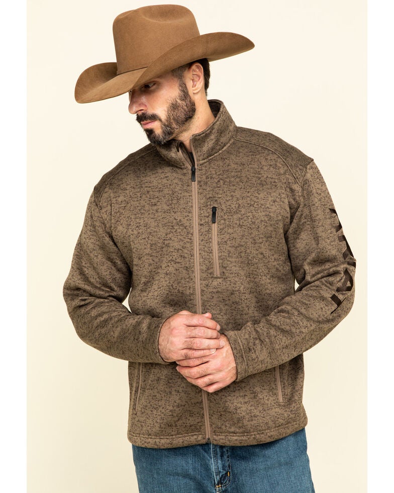 Ariat Men's Brown Caldwell Full Zip Sweater Jacket Sheplers