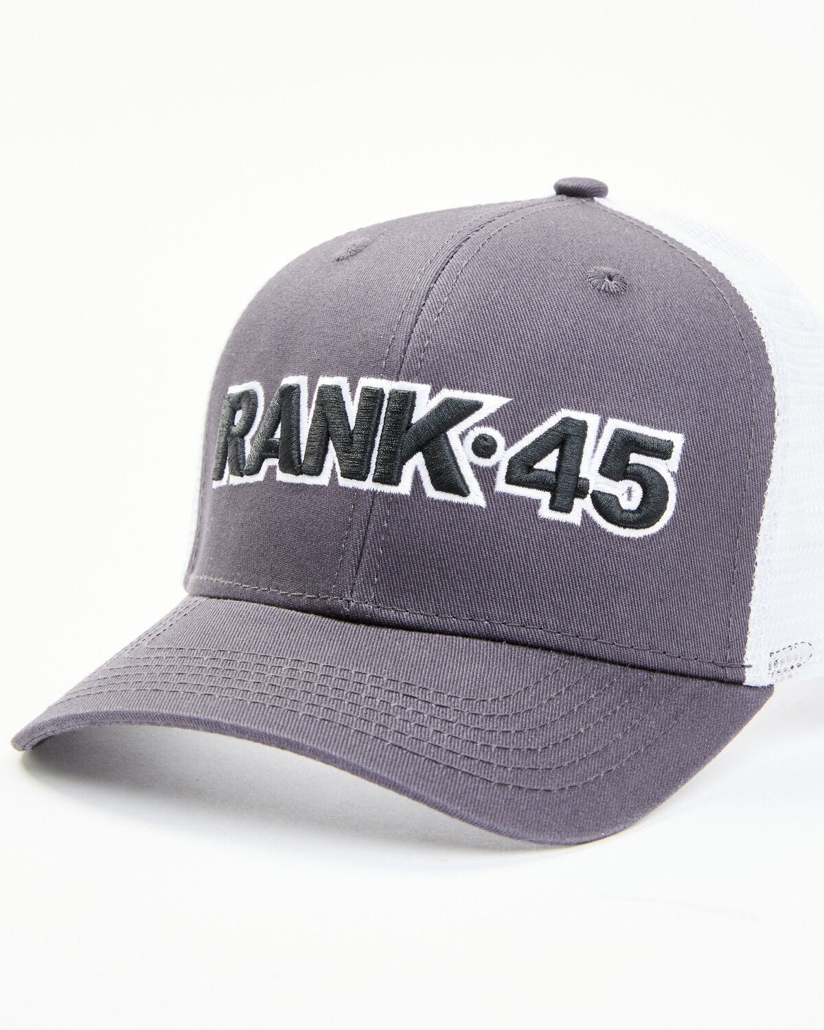 RANK 45&reg; Men's Embroidered Logo Ball Cap, Grey, hi-res