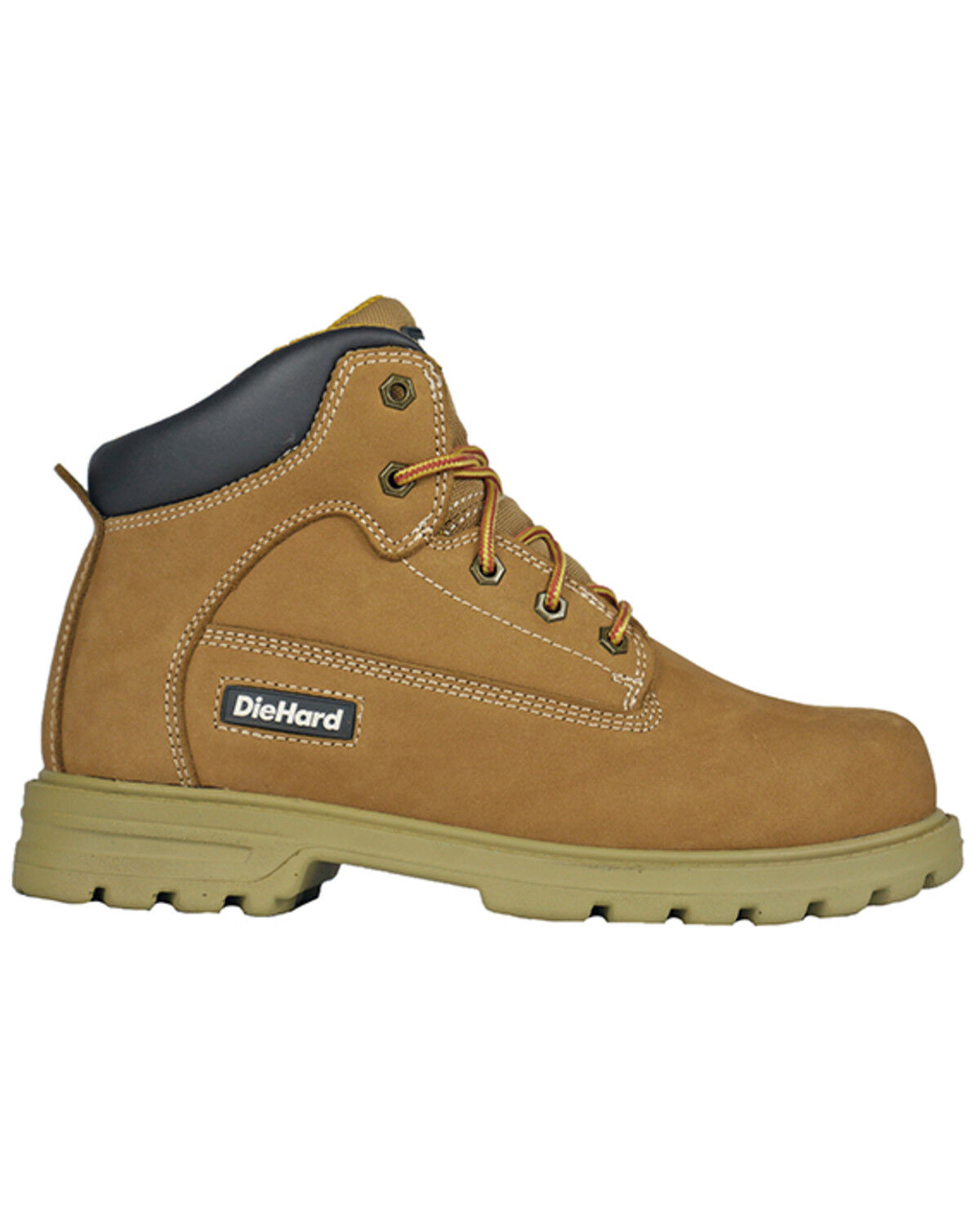 Image #2 - DieHard Men's 6" Charger Nubuck Work Boots - Soft Toe, Wheat, hi-res