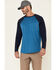 Hawx Men's Original Baseball Crew Long Sleeve Work T-Shirt , Blue, hi-res
