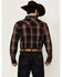 Image #4 - Cody James Men's Trouble Plaid Print Long Sleeve Snap Western Shirt, Navy, hi-res