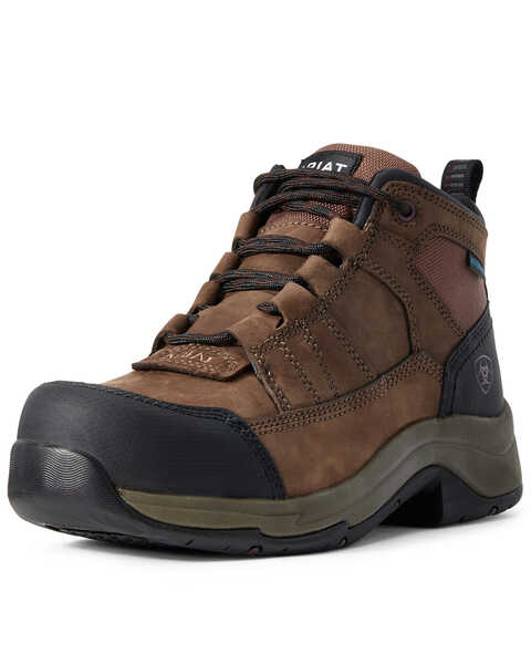 Image #1 - Ariat Women's Telluride Waterproof Work Boots - Composite Toe, Brown, hi-res