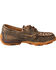 Twisted X Little Girls' Cheetah Moccasin Loafers , Brown, hi-res