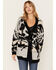 Image #1 - Idyllwind Women's Alice Floral Abstract Cardigan, Grey, hi-res