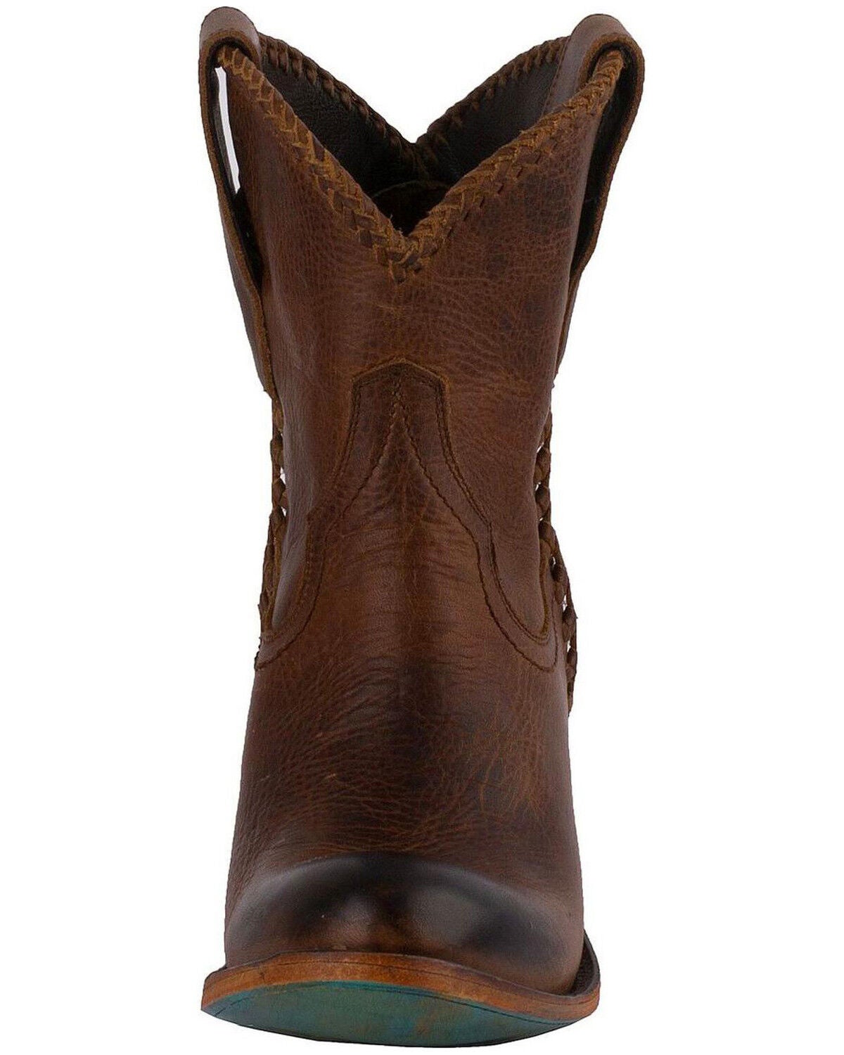Plain Jane Cognac Booties - Round Toe 