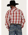 Image #4 - Cowboy Hardware Men's Burgundy Hombre Plaid Long Sleeve Pearl Snap Western Shirt, Burgundy, hi-res