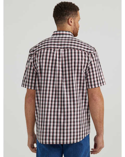 Image #3 - Wrangler Men's Classic Plaid Print Short Sleeve Button-Down Western Shirt , Black, hi-res