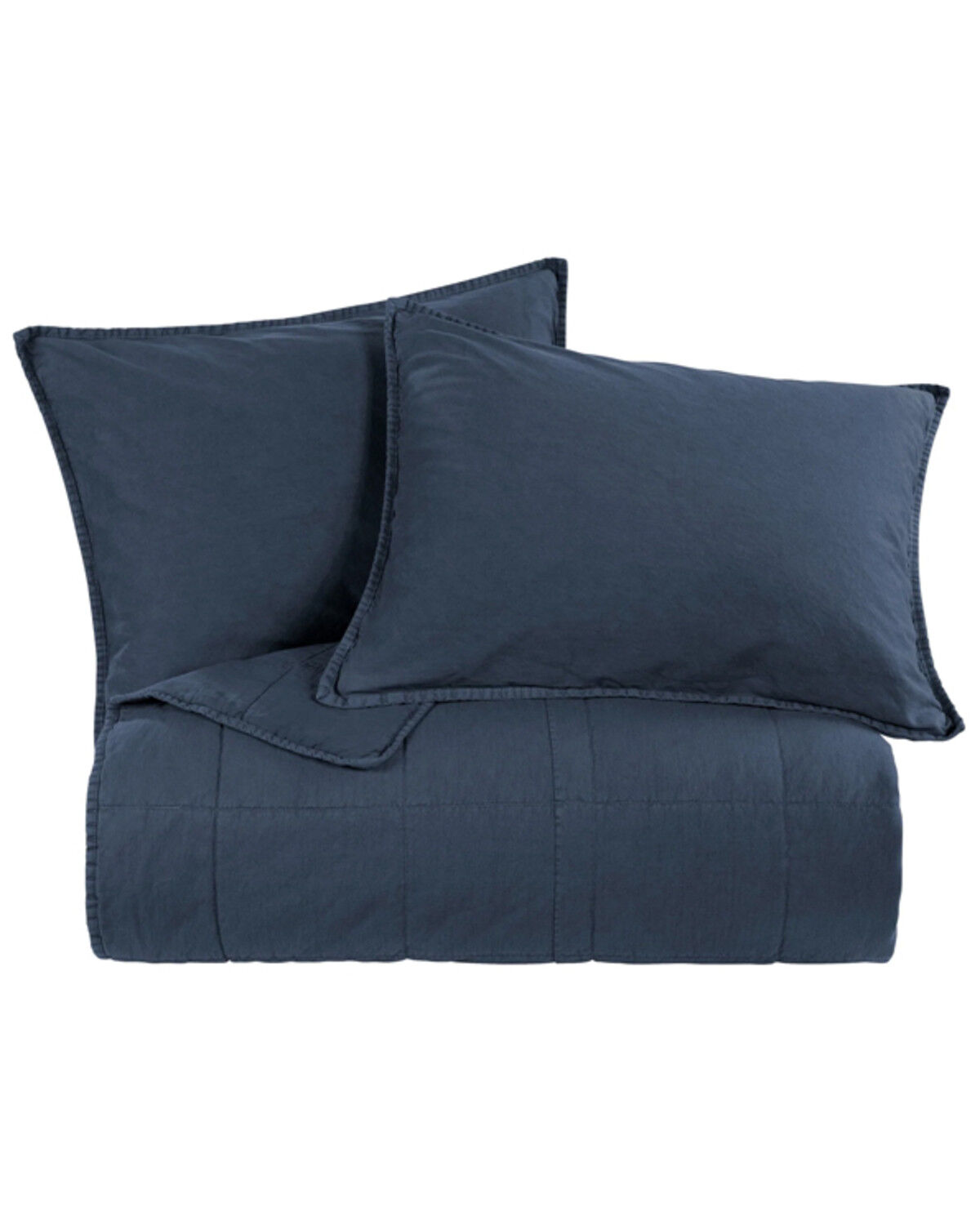 Image #2 - HiEnd Accents Denim Stonewashed Cotton Canvas King Coverlet Set, Blue, hi-res