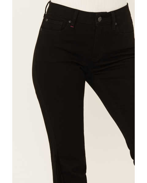 Image #2 - Idyllwind Women's Danby Drive Rebel Mid Rise Suede Fringe Comfort Stretch Denim Jeans, Black, hi-res
