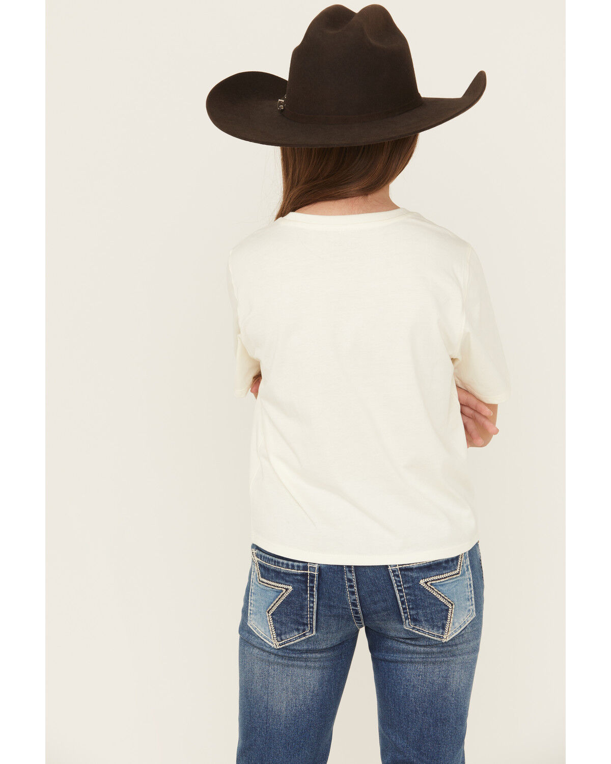 Image #4 - Shyanne Girls' Real Felt Scenic Short Sleeve Graphic Tee, Cream, hi-res