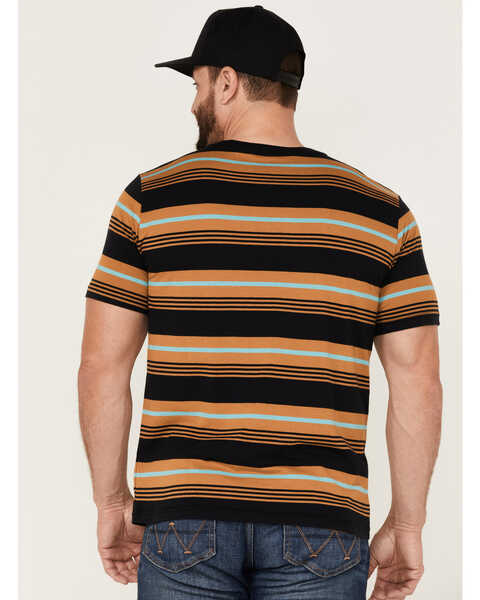 Image #4 - Brixton Men's Hilt Shield Striped Knit T-Shirt , Black, hi-res