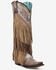 Image #1 - Corral Women's Fringe Studded Western Boots - Snip Toe, Brown, hi-res