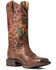 Image #1 - Ariat Women's Cedar Leopard Print Circuit Rosa Western Boot - Broad Square Toe , Brown, hi-res