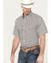 Image #2 - RANK 45® Men's West Trellis Geo Print Short Sleeve Button-Down Shirt, Brown, hi-res