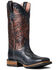 Ariat Women's Fiona Full-Grain Leather Midnight & Black Floral Emboss Western Boot - Wide Square Toe , Black, hi-res