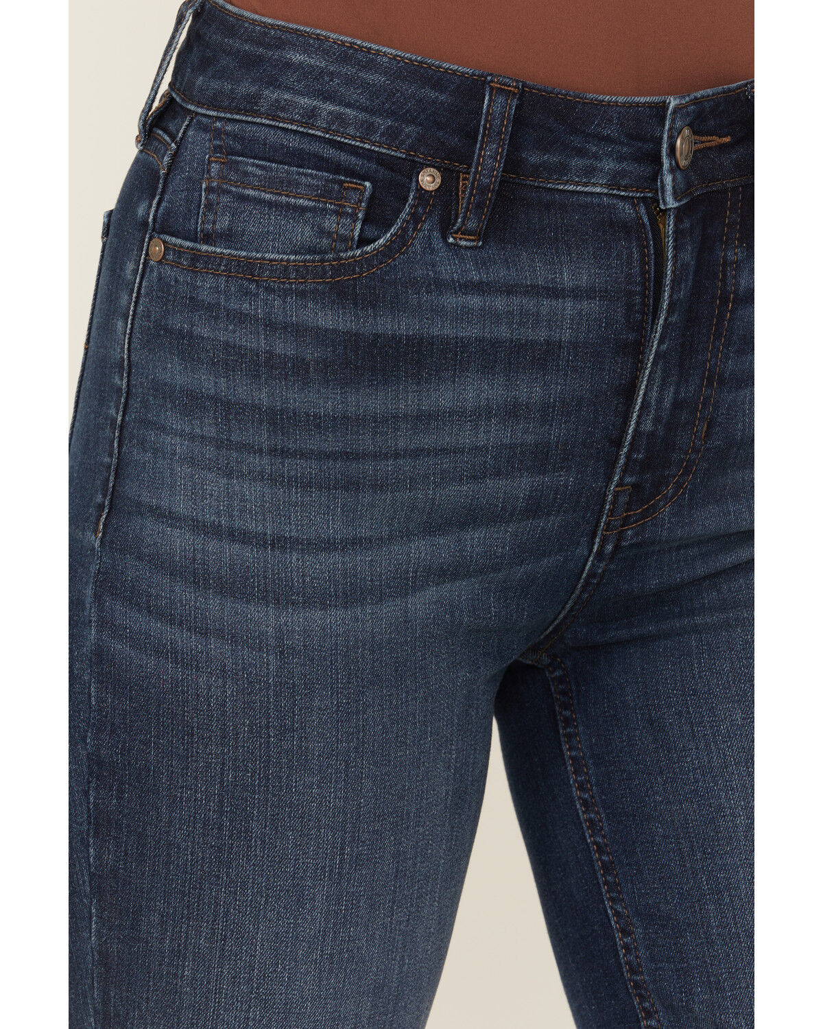 Image #2 - Shyanne Women's High Rise Trouser Stretch Denim Jeans, Medium Wash, hi-res