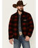 Pendleton Men's Buffalo Plaid Lone Fir Zip-Front Fleece Jacket , Red, hi-res