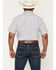 Image #4 - Gibson Trading Co Men's Vibe Check Geo Print Short Sleeve Snap Western Shirt - Big, White, hi-res