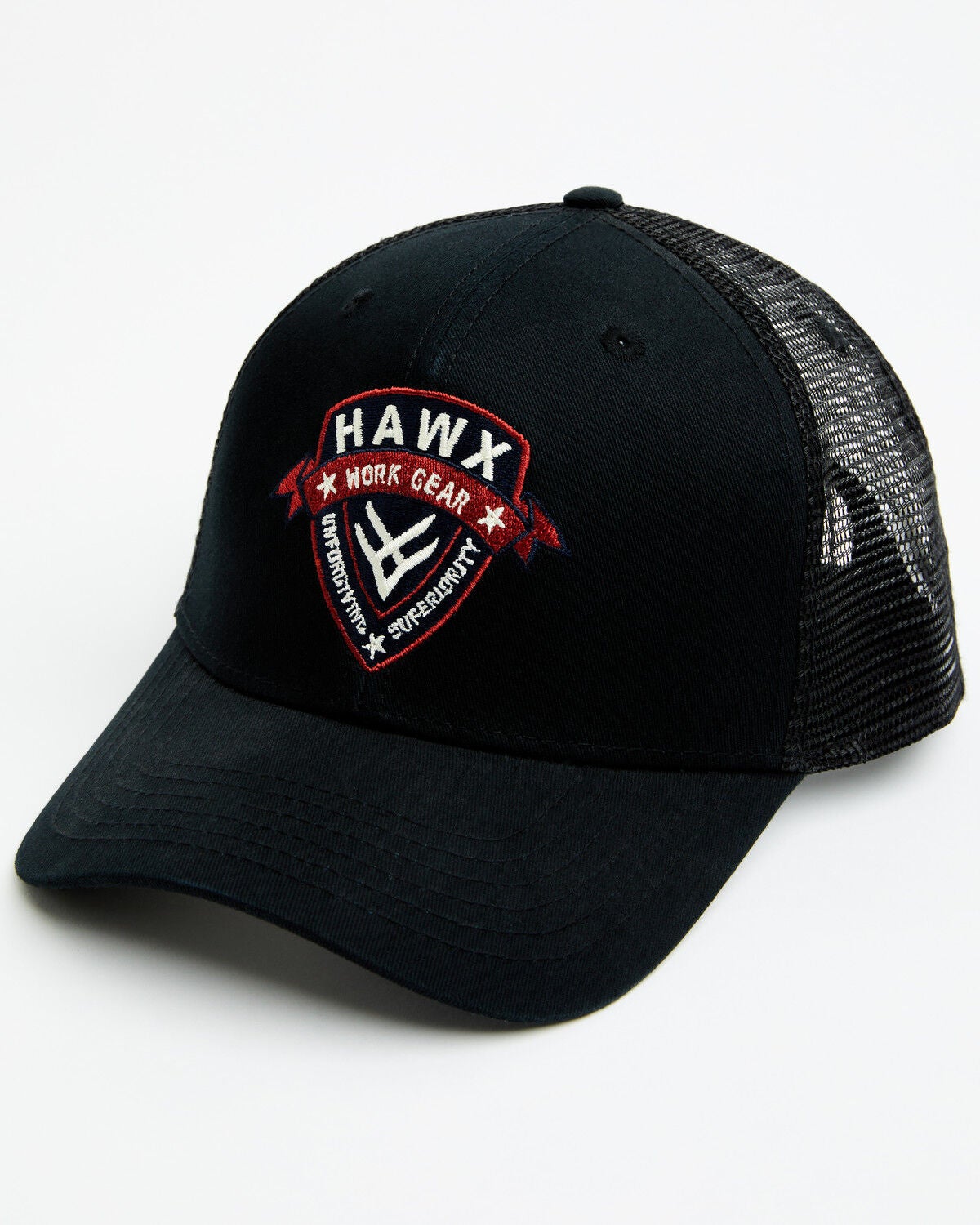 Image #1 - Hawx Men's Ribbon Logo Shield Patch Ball Cap, Black, hi-res