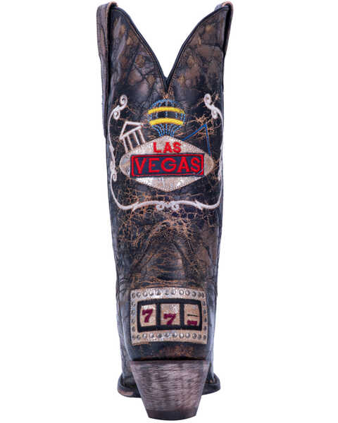Image #4 - Dan Post Women's Las Vegas Western Boots - Snip Toe, Chocolate, hi-res