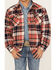 Image #3 - Roper Boys' Plaid Print Long Sleeve Flannel Shacket, Red, hi-res