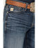 Image #2 - Cinch Men's Dark Wash Relaxed Bootcut Performance Stretch Denim Jeans, Indigo, hi-res