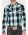 Image #3 - Cody James Men's Gateway Large Plaid Long Sleeve Snap Western Shirt, Navy, hi-res