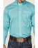 Image #3 - Rough Stock by Panhandle Men's Southwestern Geo Print Long Sleeve Button Down Western Shirt , Turquoise, hi-res